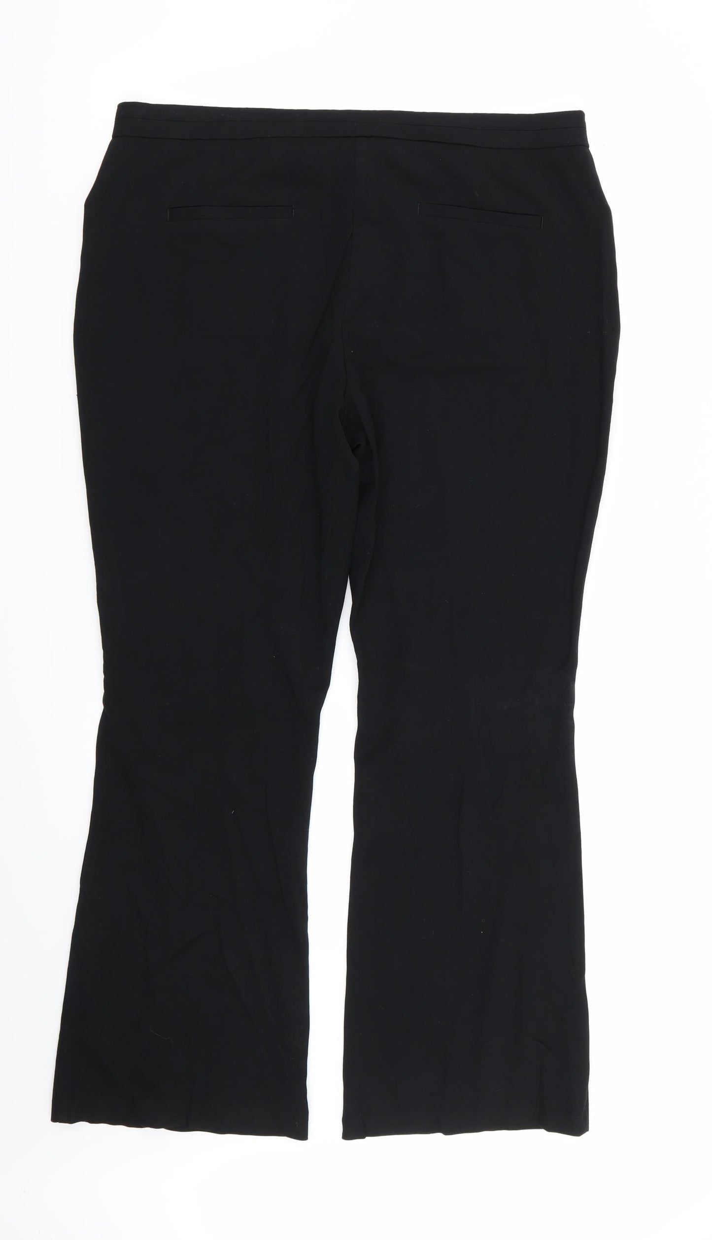 M&S Womens Black   Trousers  Size 16 L28 in