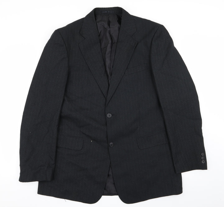 mwear Mens Grey Striped Jacket Blazer Size 42