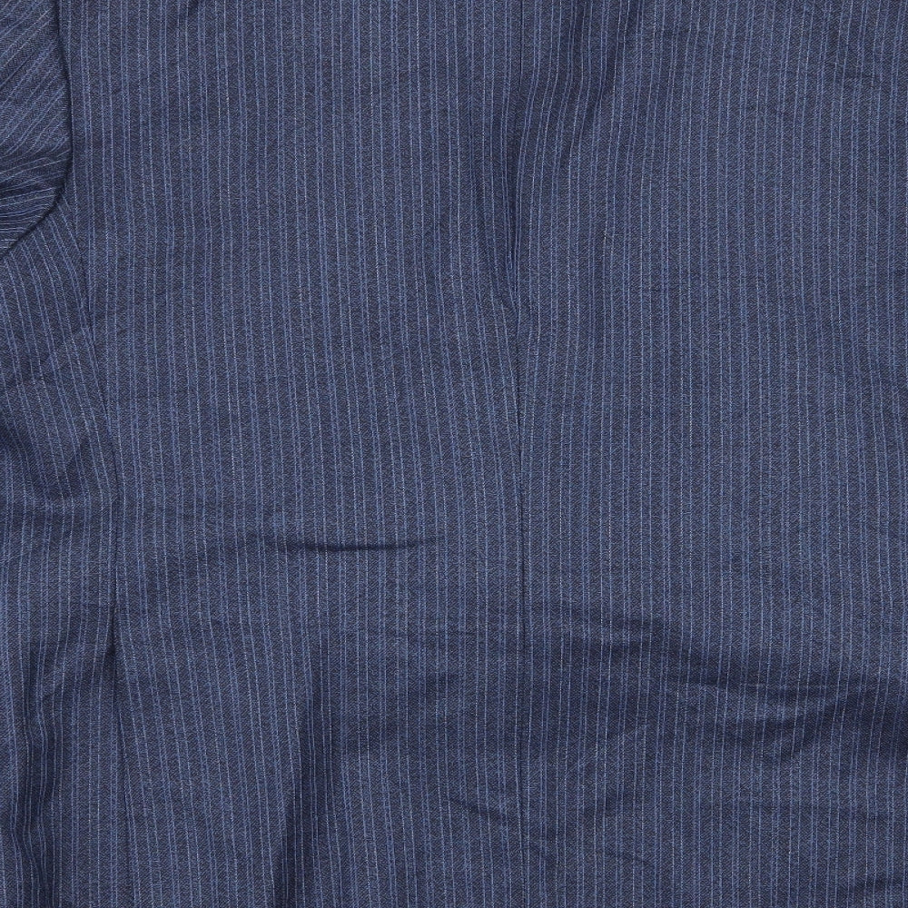 Reid & Taylor Mens Blue Striped  Jacket Blazer Size 40