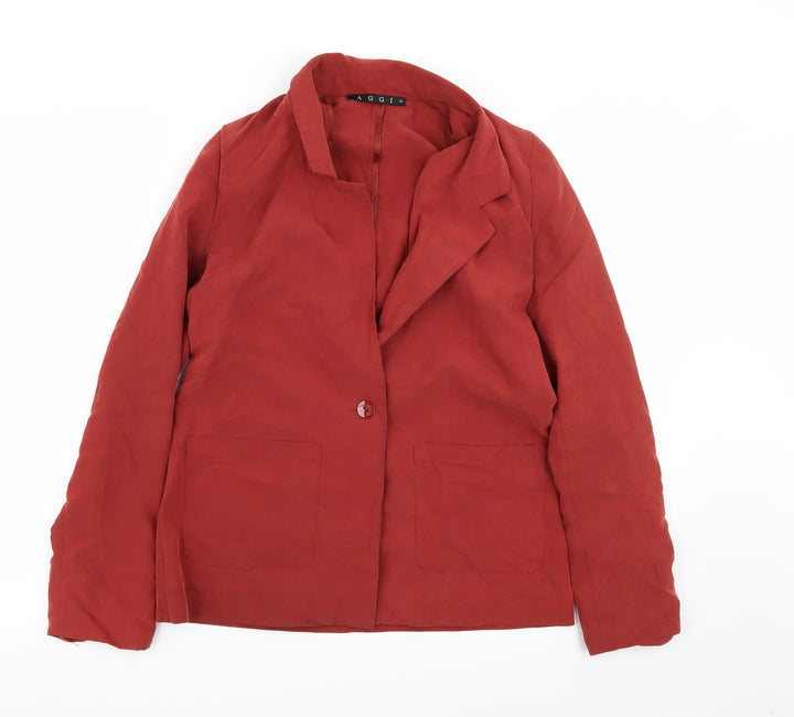 aggi Womens Red   Jacket Blazer Size 8