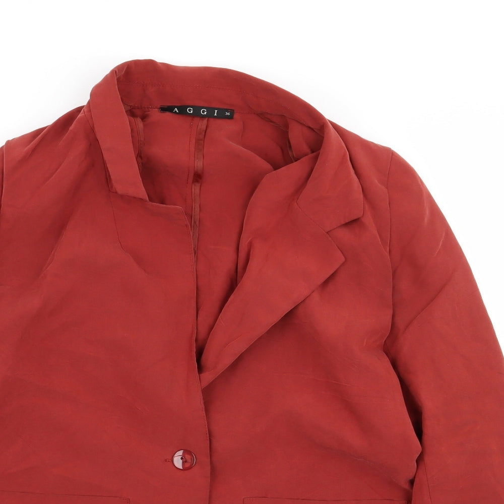 aggi Womens Red   Jacket Blazer Size 8