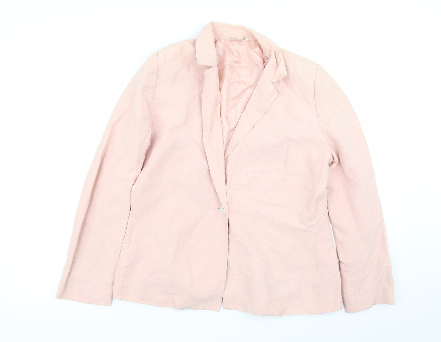M&S Womens Pink   Jacket Blazer Size 12