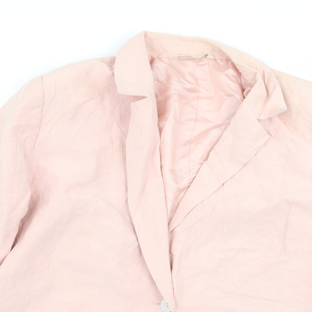 M&S Womens Pink   Jacket Blazer Size 12