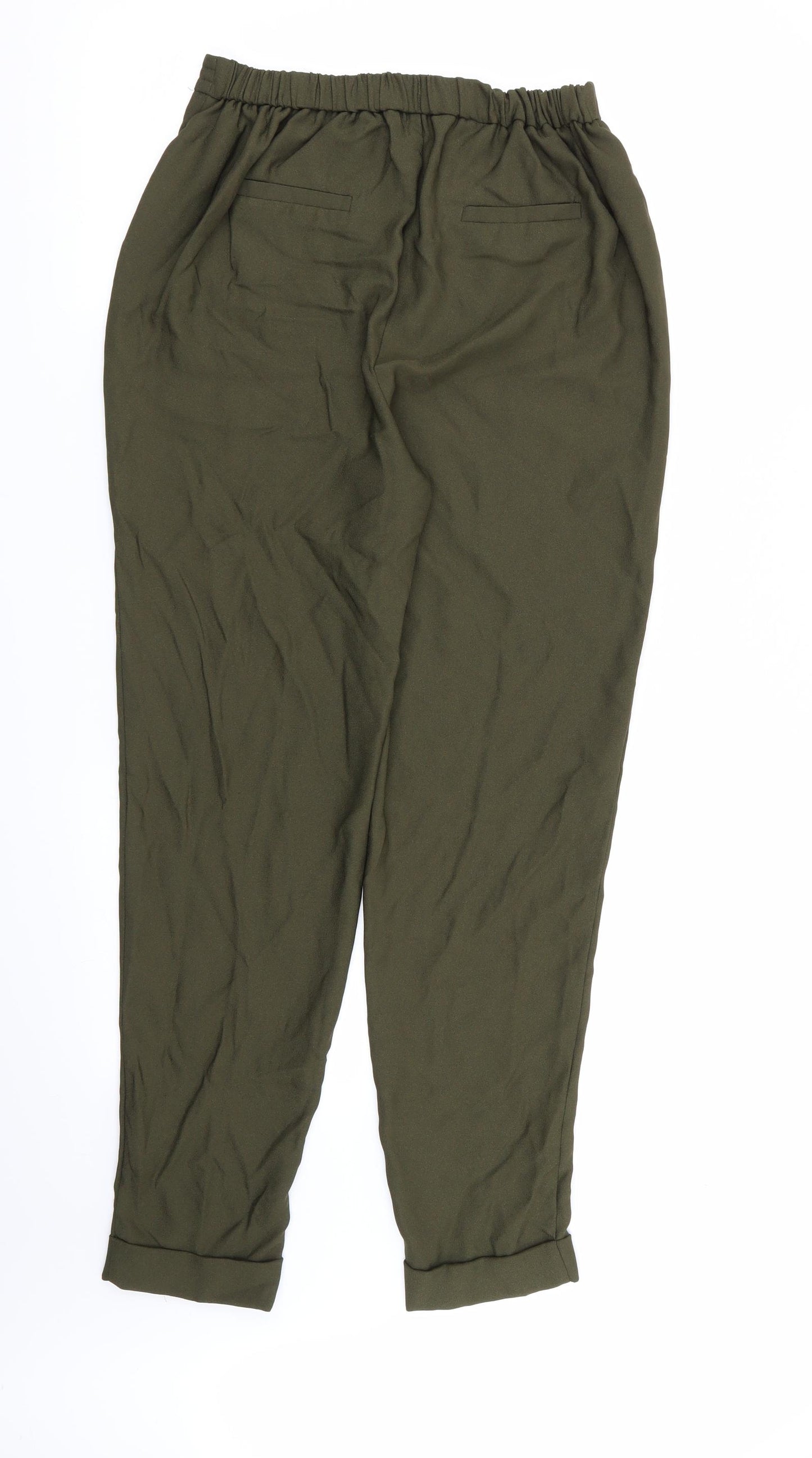 by very Womens Green   Trousers  Size 8 L28 in - Stretch waistband