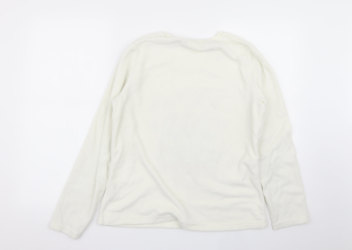 TU Womens White Solid  Top Pyjama Top Size 12