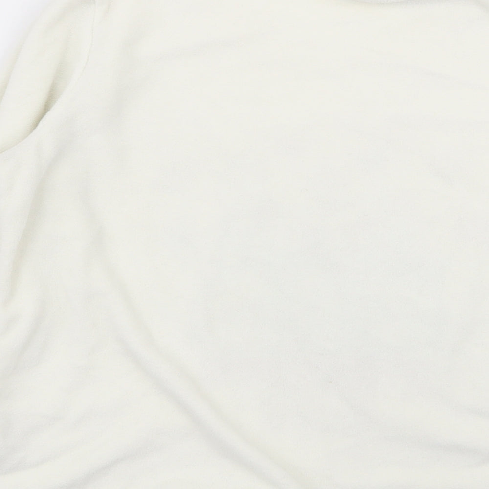 TU Womens White Solid  Top Pyjama Top Size 12