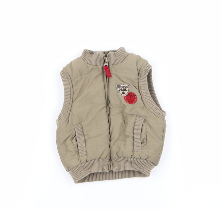 adams kids Boys Green Gilet Coat Size 6-9 Months