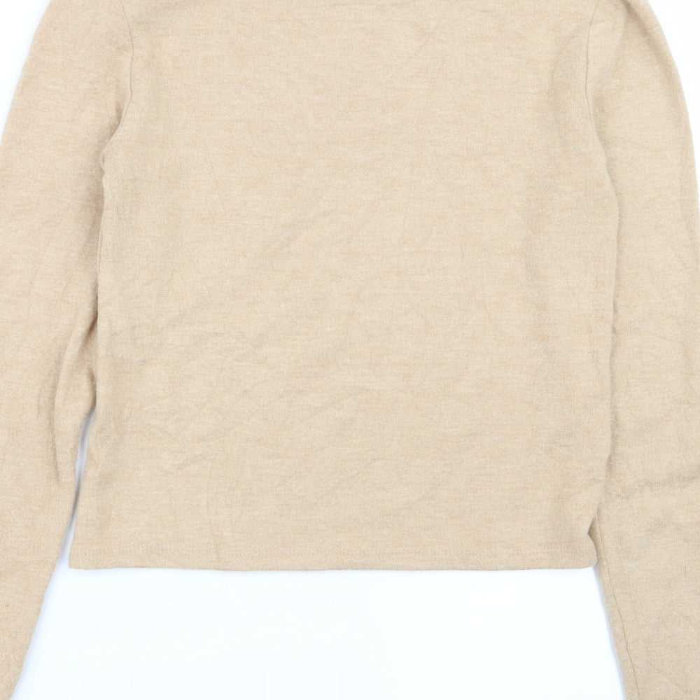 Zara Womens Beige   Basic T-Shirt Size M
