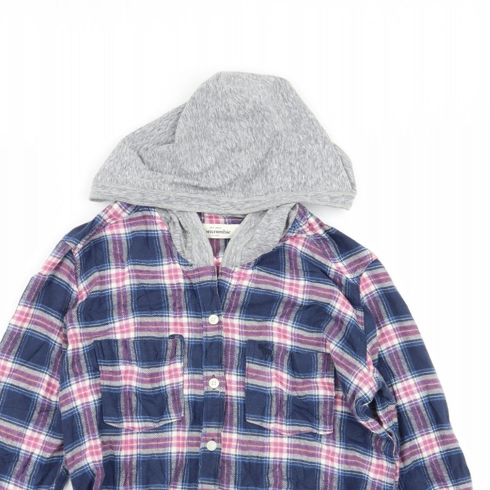 Abercrombie & Fitch Girls Multicoloured Check  Basic Button-Up Size L