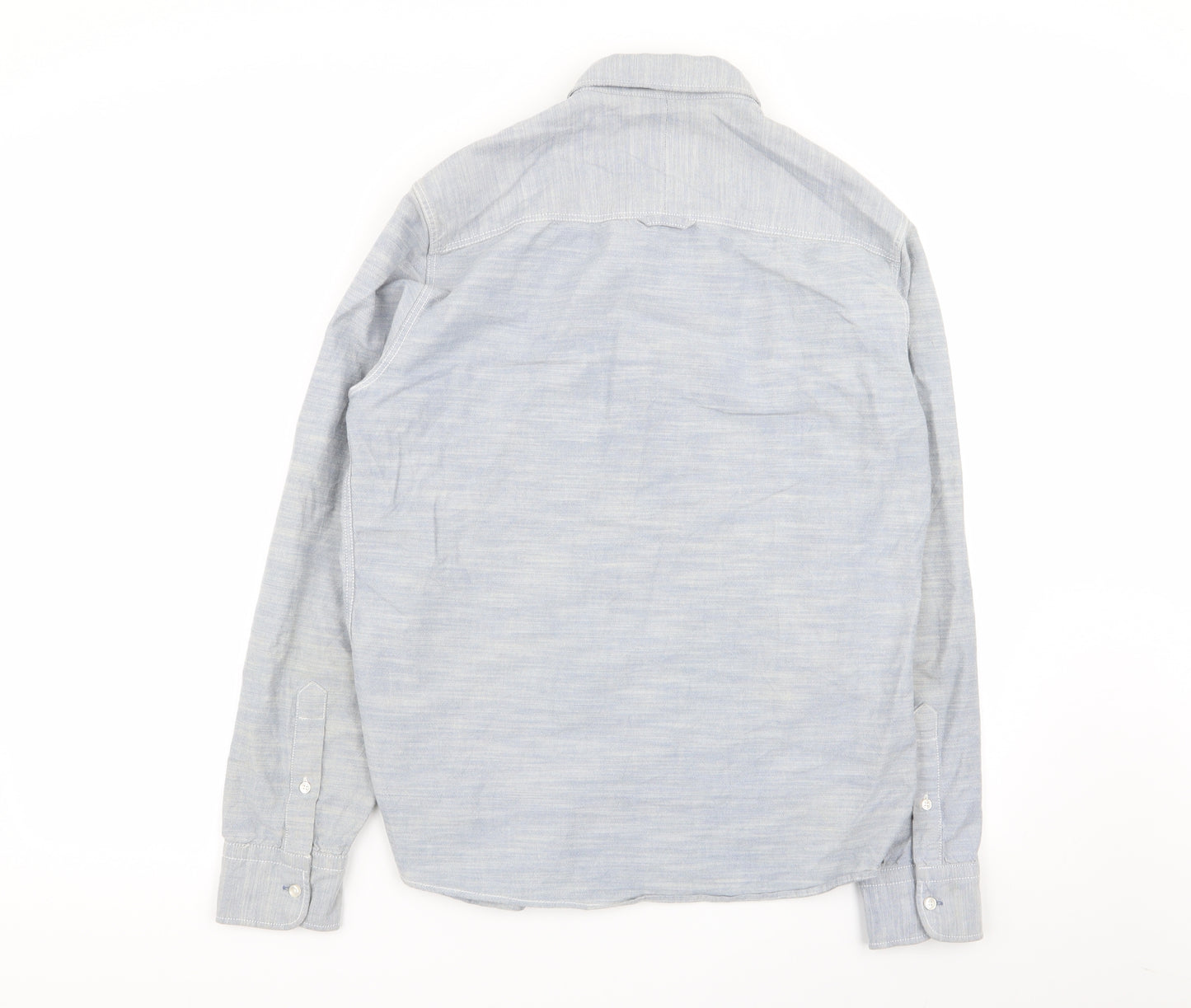 Criminal Mens Blue    Button-Up Size M