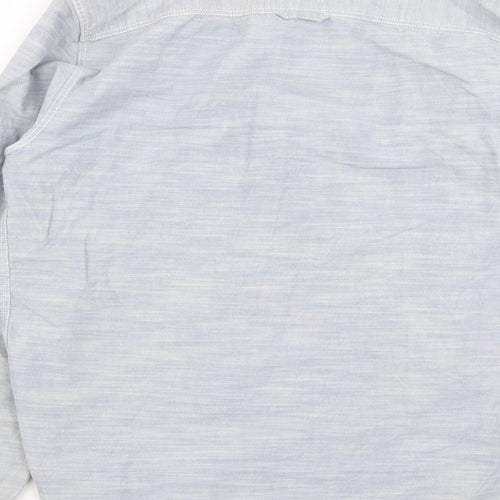 Criminal Mens Blue    Button-Up Size M