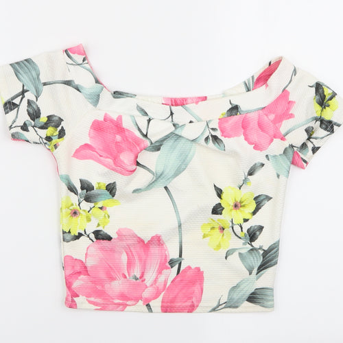 Quiz Womens Multicoloured Floral  Basic Blouse Size 8