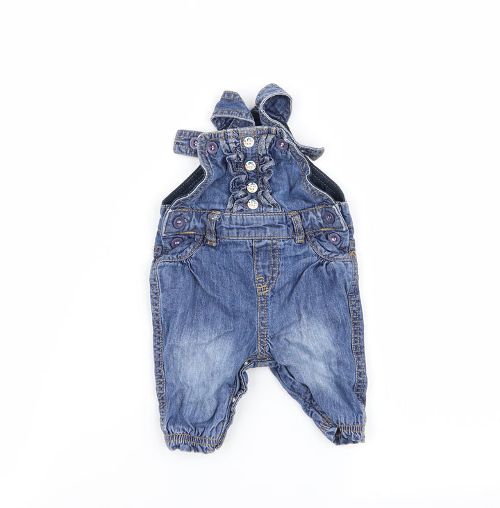 m Girls Blue   Dungaree One-Piece One Size