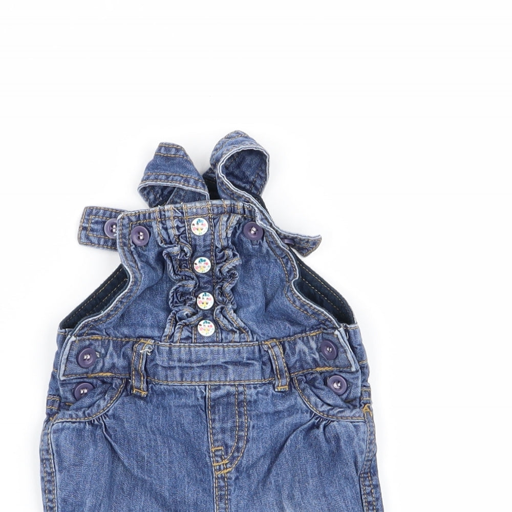 m Girls Blue   Dungaree One-Piece One Size