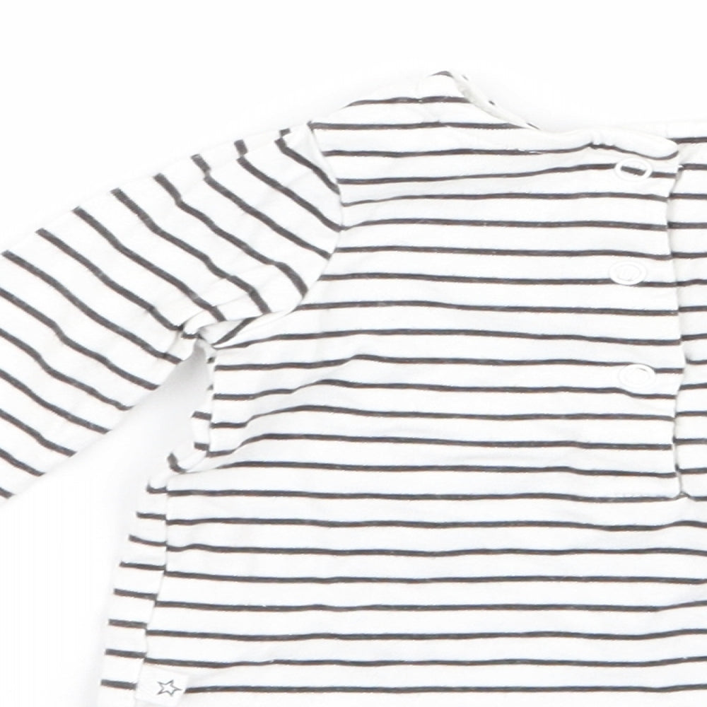 NEXT Girls Multicoloured Striped  Basic T-Shirt Size 0-3 Months