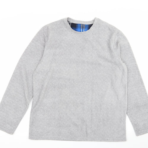 F&F Mens Grey Solid   Pyjama Top Size L