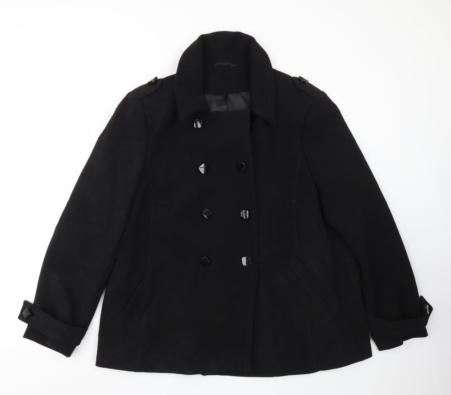M&Co Womens Black   Jacket Coat Size 18