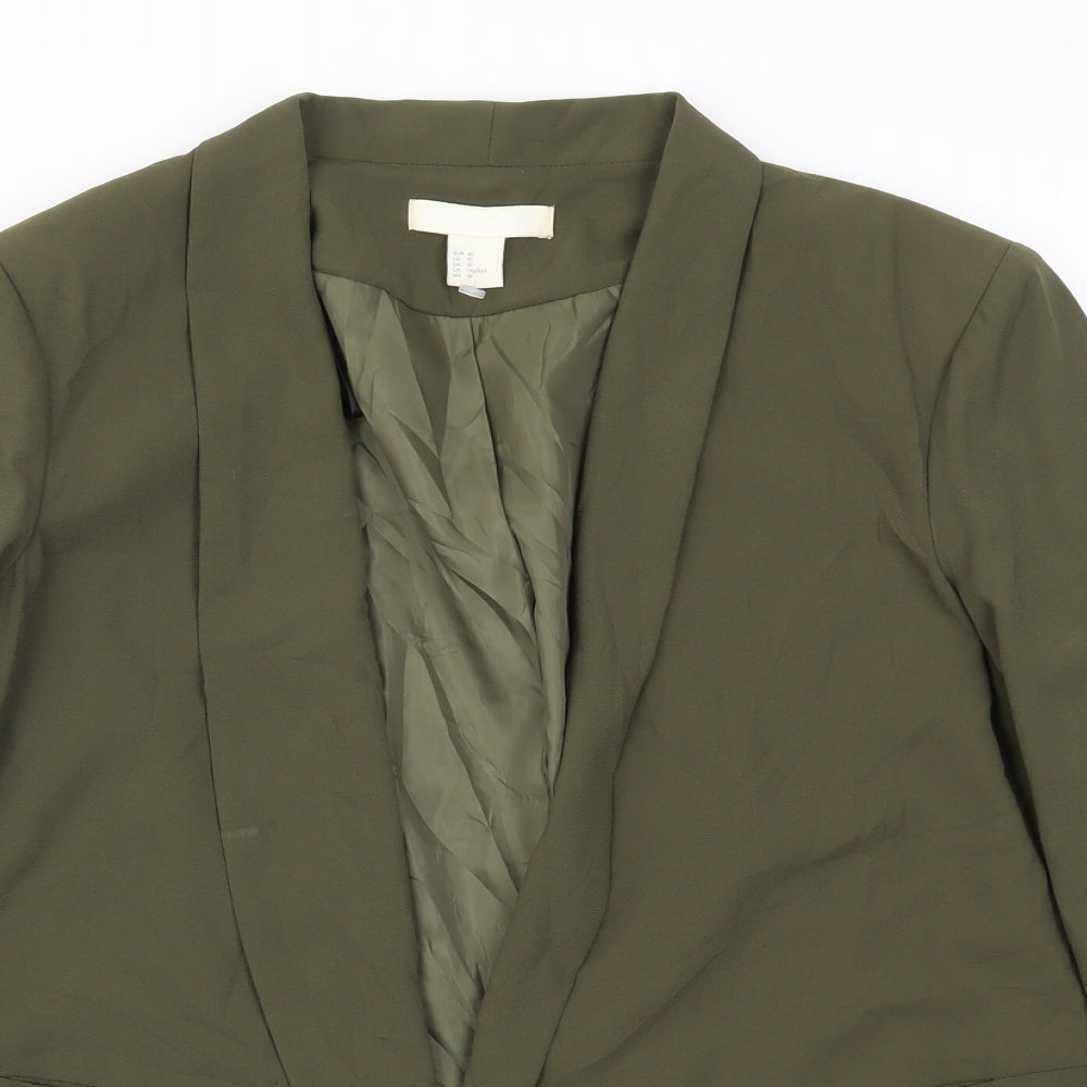 H&M Womens Green   Jacket Blazer Size 10