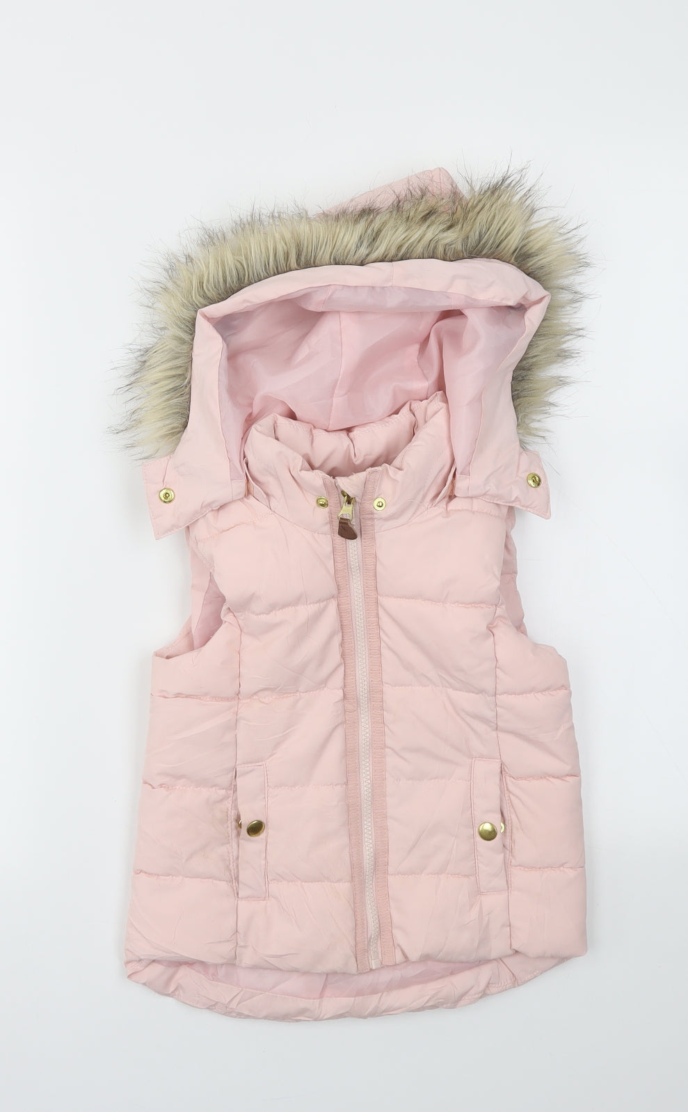 H&M Girls Pink   Basic Jacket Coat Size 5-6 Years