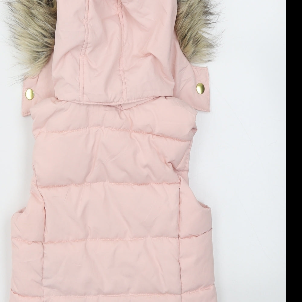 H&M Girls Pink   Basic Jacket Coat Size 5-6 Years