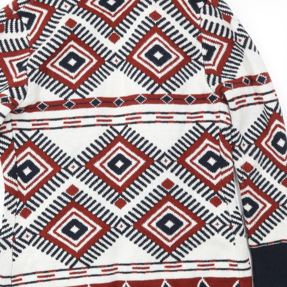 B YOU Womens Multicoloured Argyle/Diamond  Cardigan Jumper Size 10