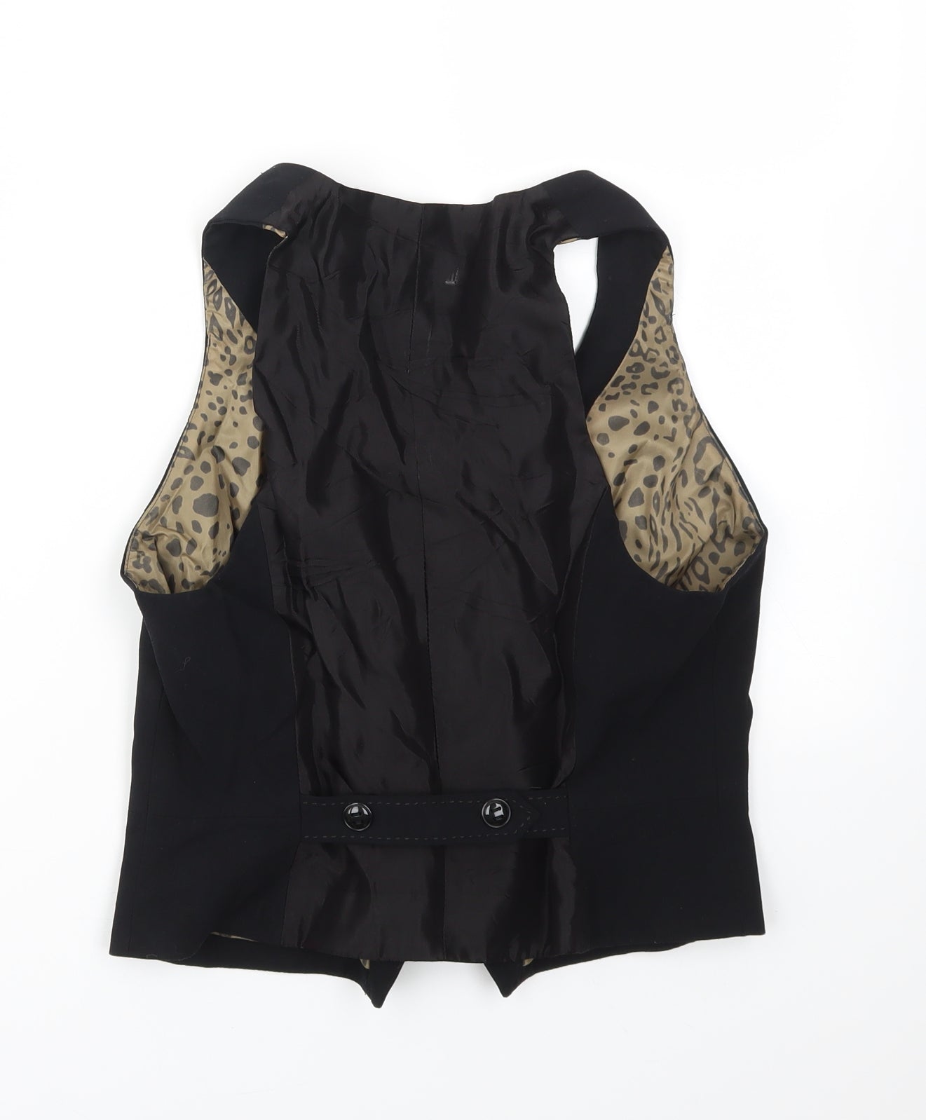 M&S Womens Black   Jacket Suit Waistcoat Size 12
