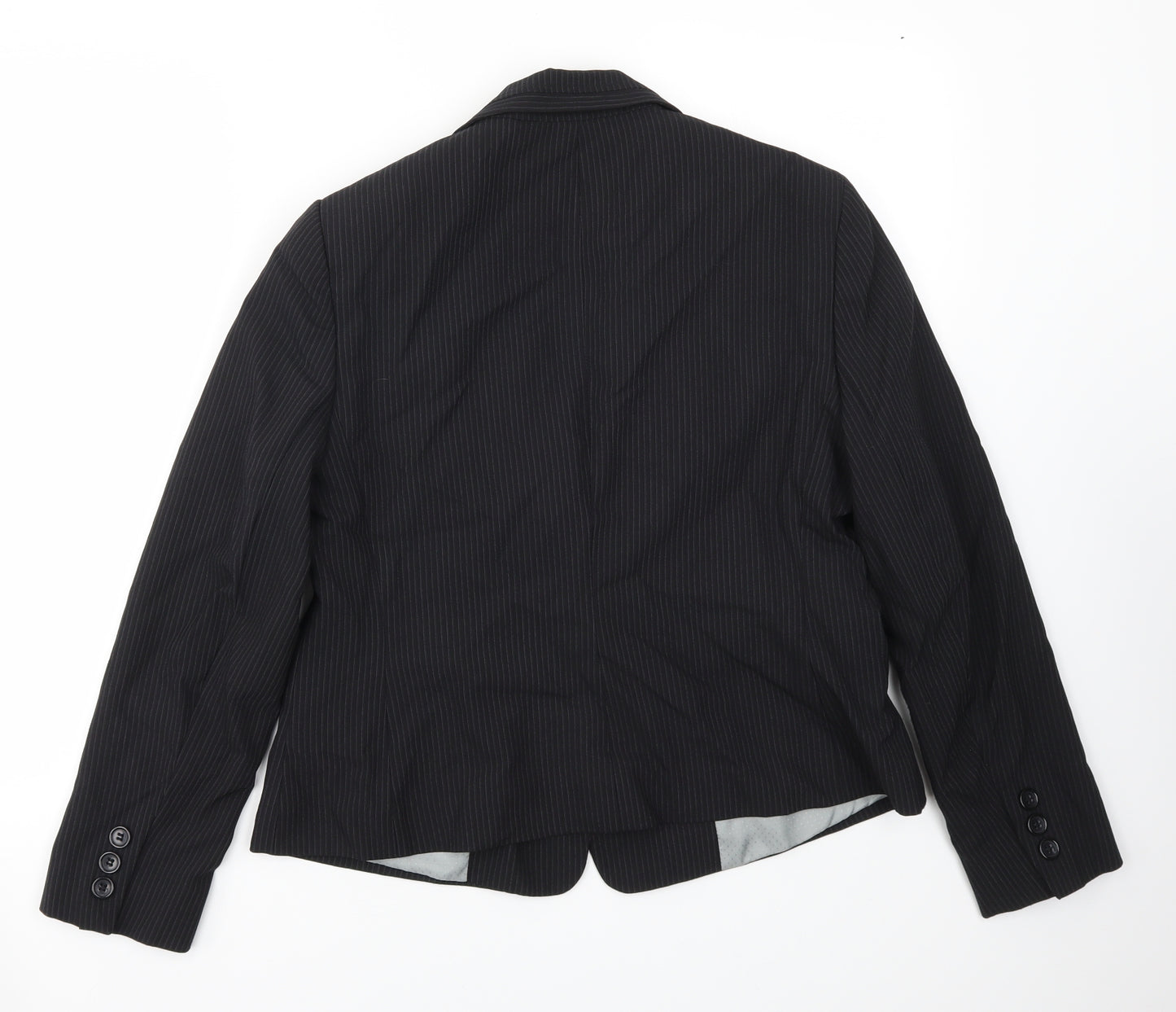 Debenhams Womens Black Striped  Jacket Blazer Size 14