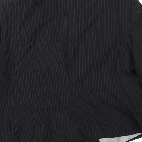 Debenhams Womens Black Striped  Jacket Blazer Size 14