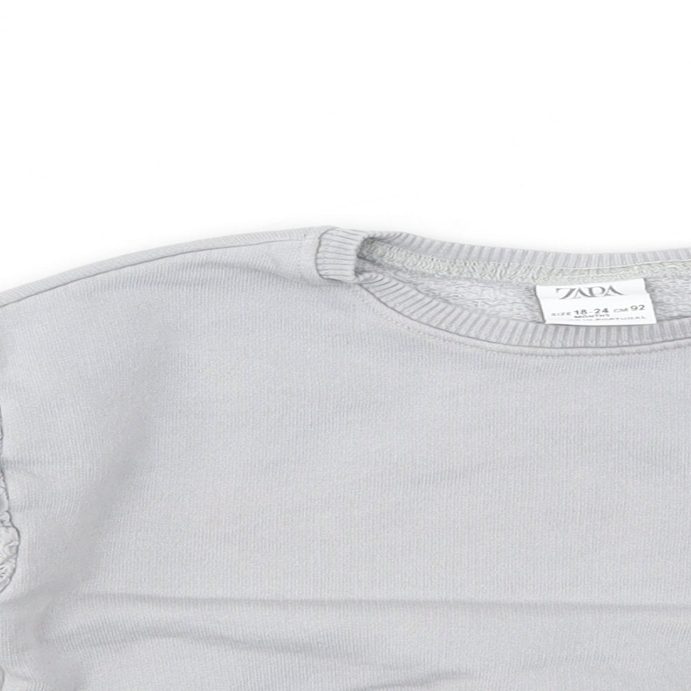 Zara Girls Blue   Pullover Jumper Size 18-24 Months