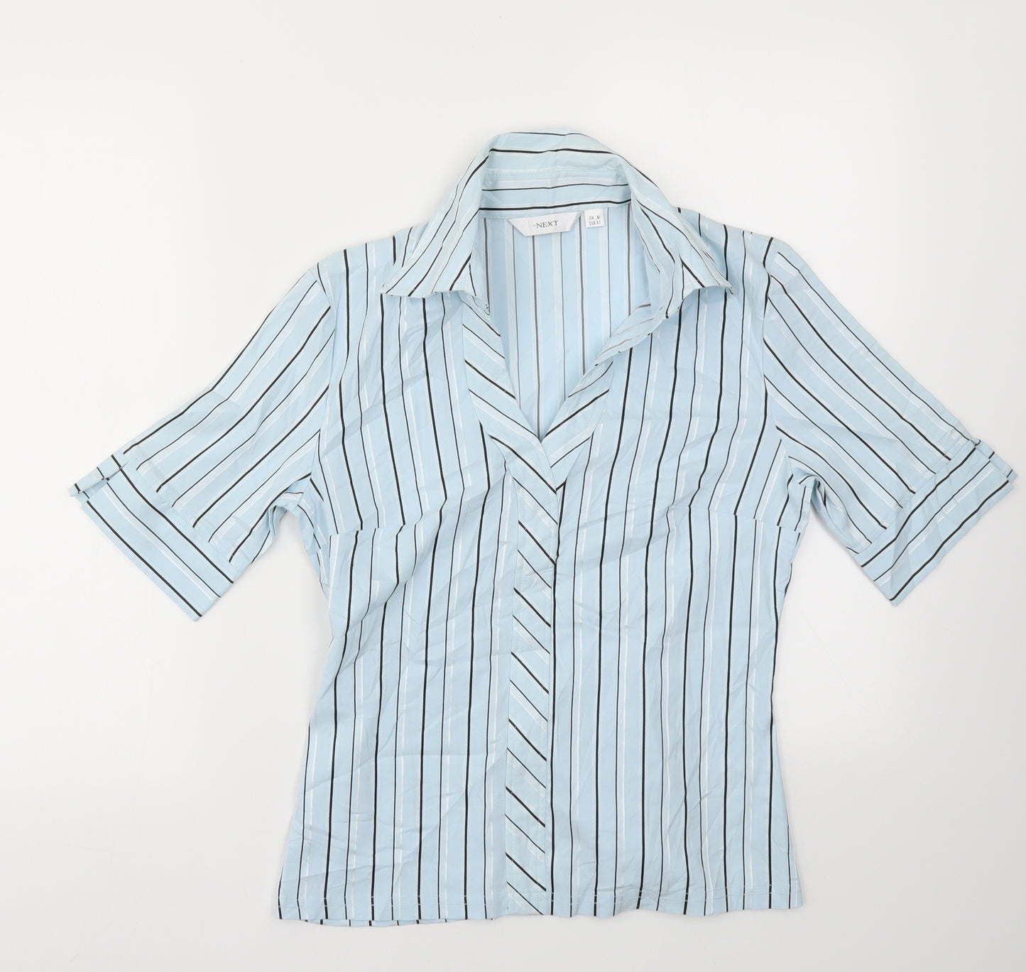 NEXT Womens Blue Striped  Basic T-Shirt Size 12