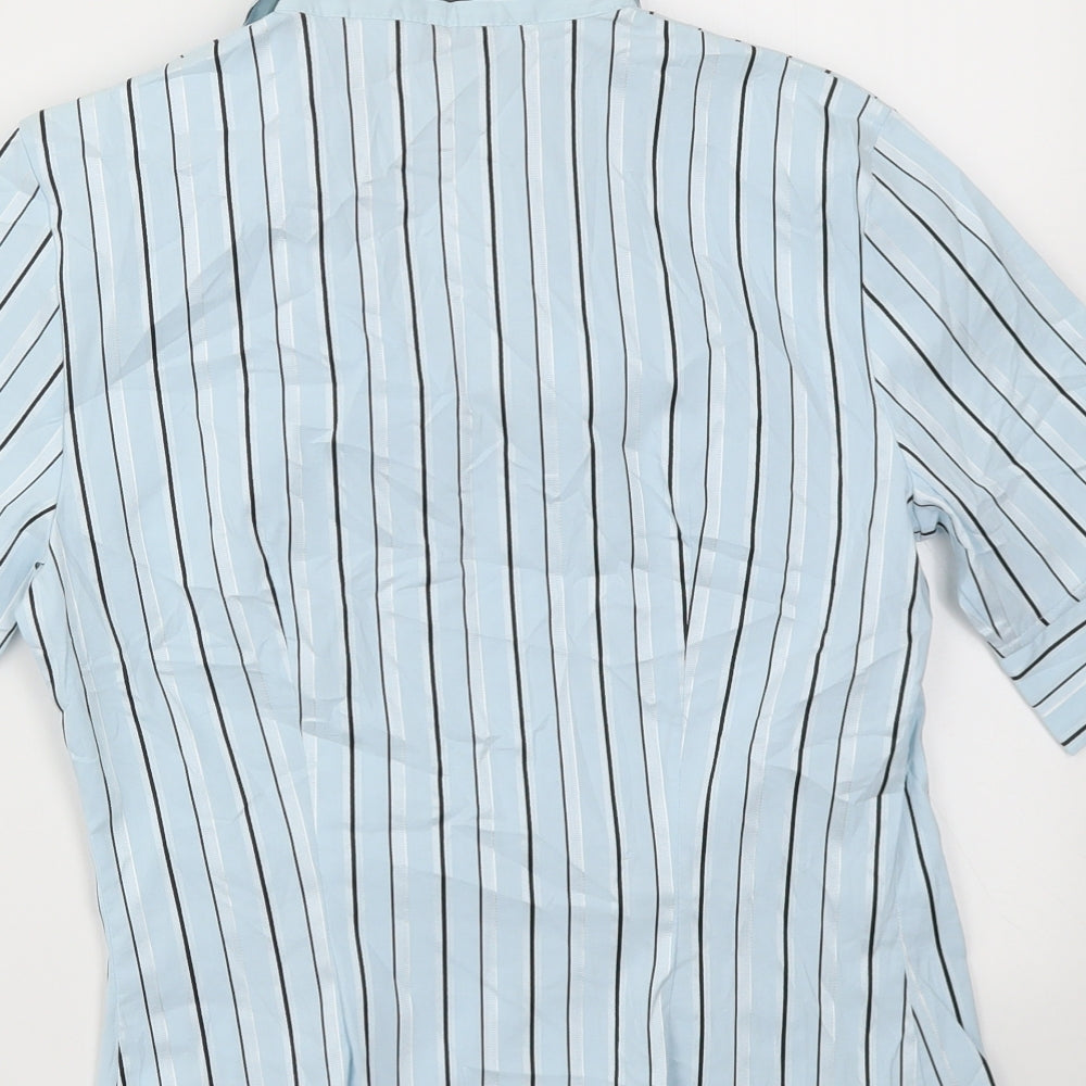 NEXT Womens Blue Striped  Basic T-Shirt Size 12