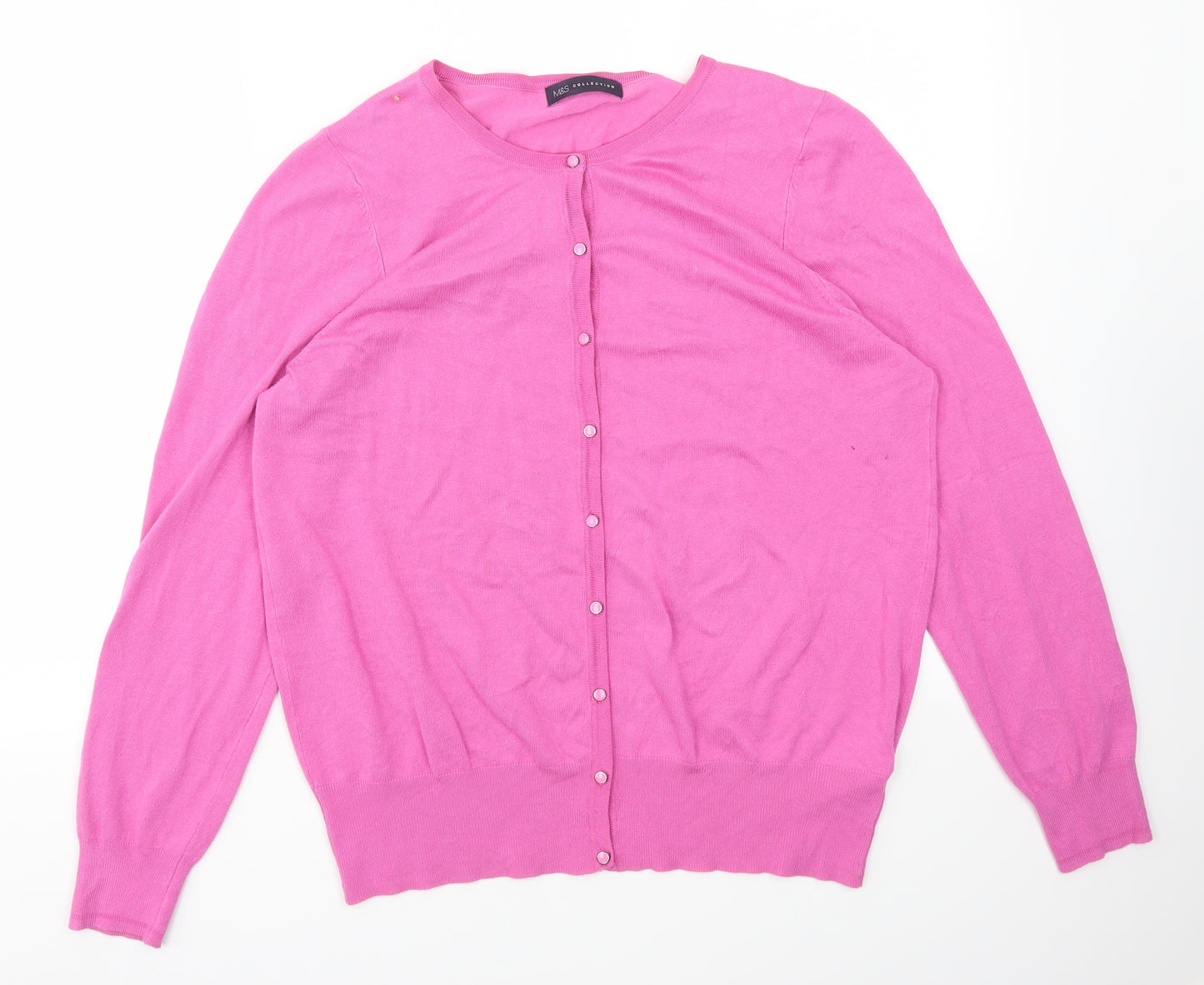 M&S Womens Pink   Cardigan Jumper Size 20