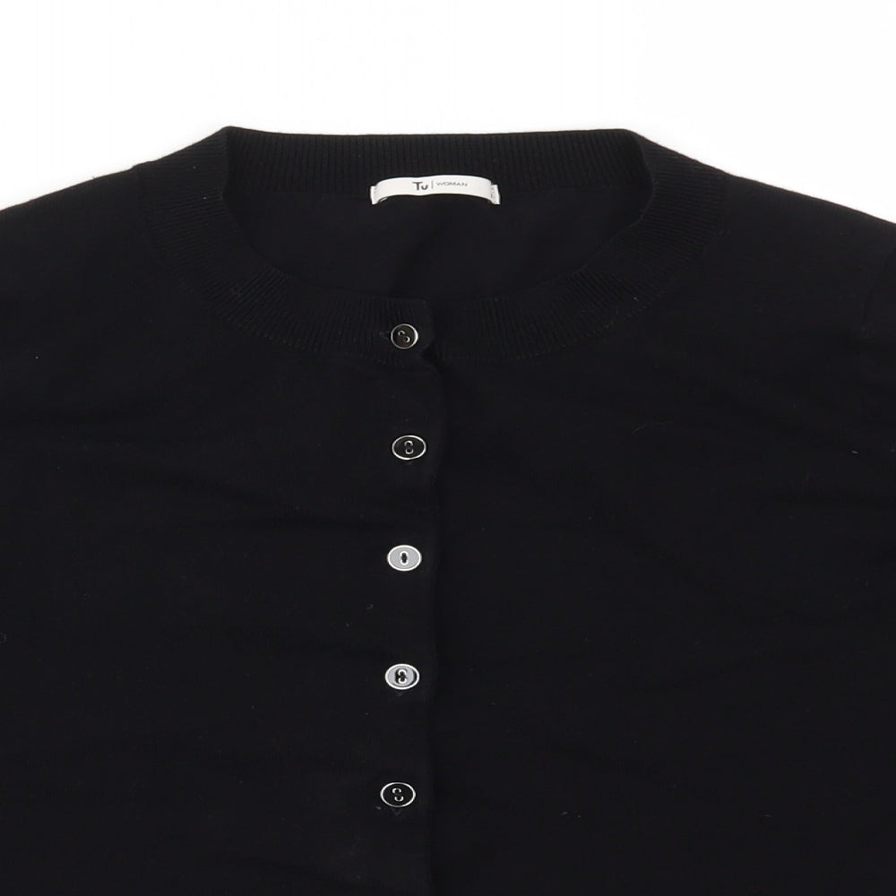 TU Womens Black   Cardigan Jumper Size 10
