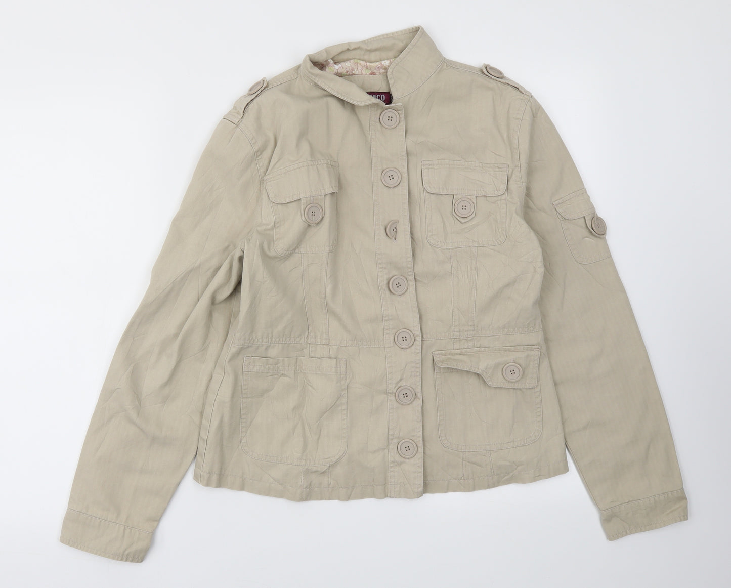 Denim Womens Beige   Jacket Coat Size 12
