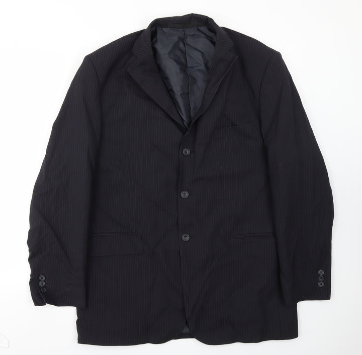 M&S Mens Blue Striped  Jacket Blazer Size 42