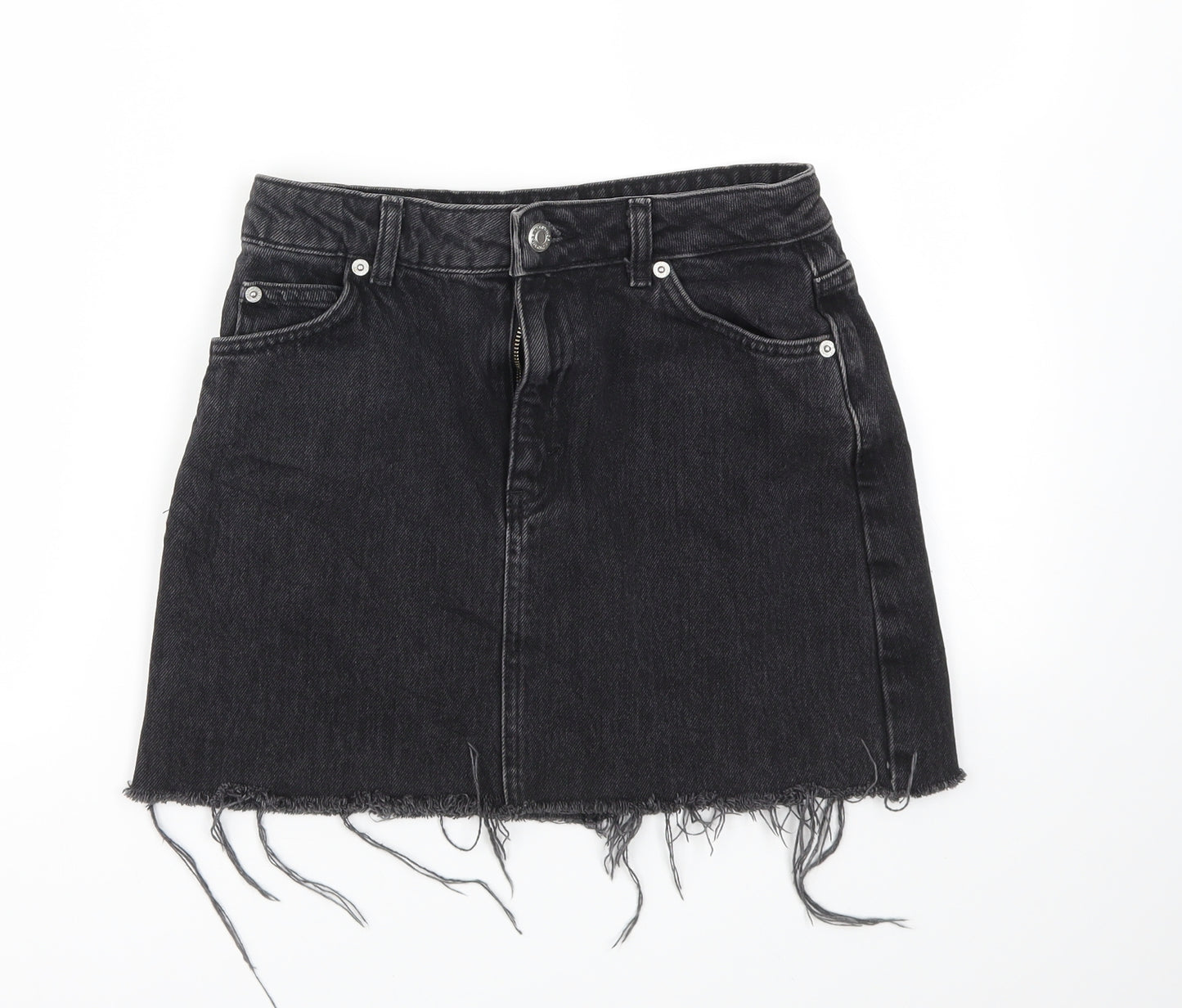 Topshop Womens Black   A-Line Skirt Size 8