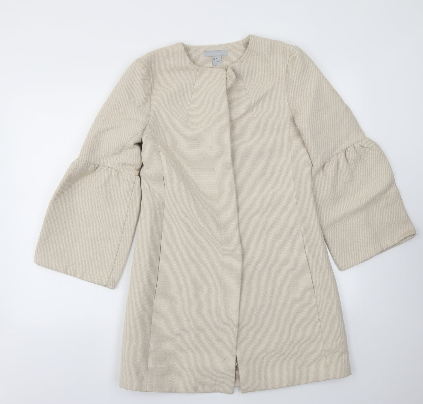 H&M Womens Beige   Jacket Coat Size 6
