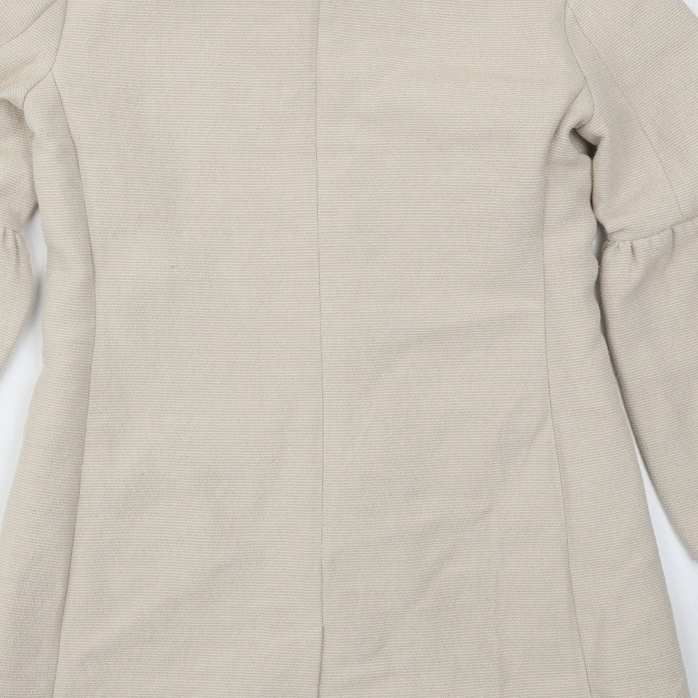 H&M Womens Beige   Jacket Coat Size 6