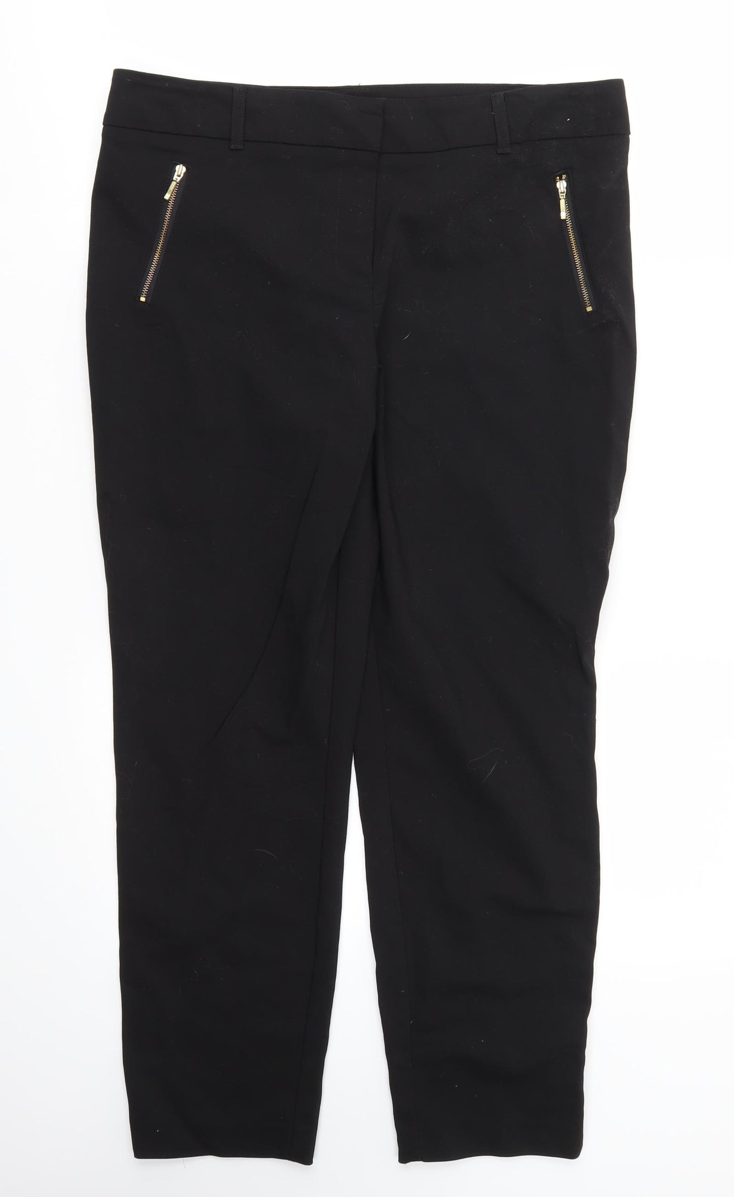 Papaya Womens Black   Trousers  Size 14 L26 in
