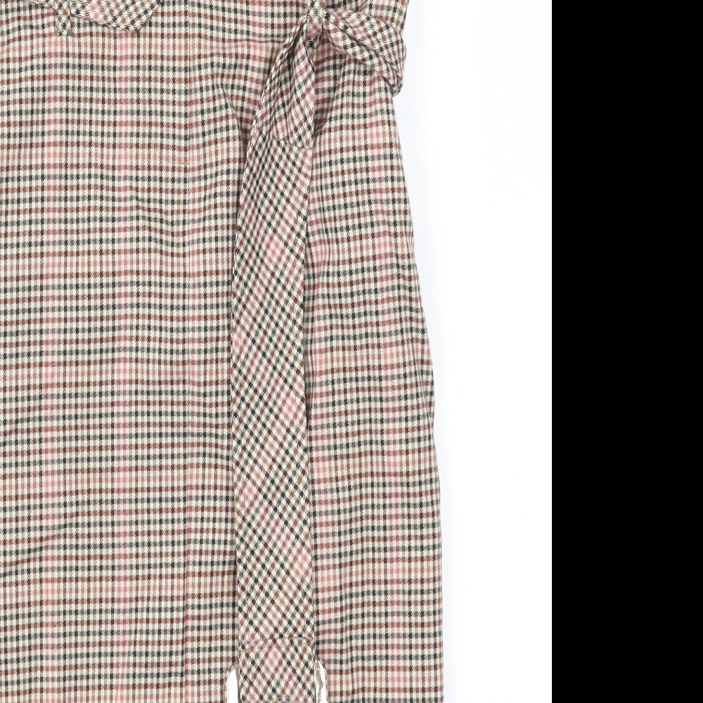 NEXT Womens Pink Check  A-Line Skirt Size 6