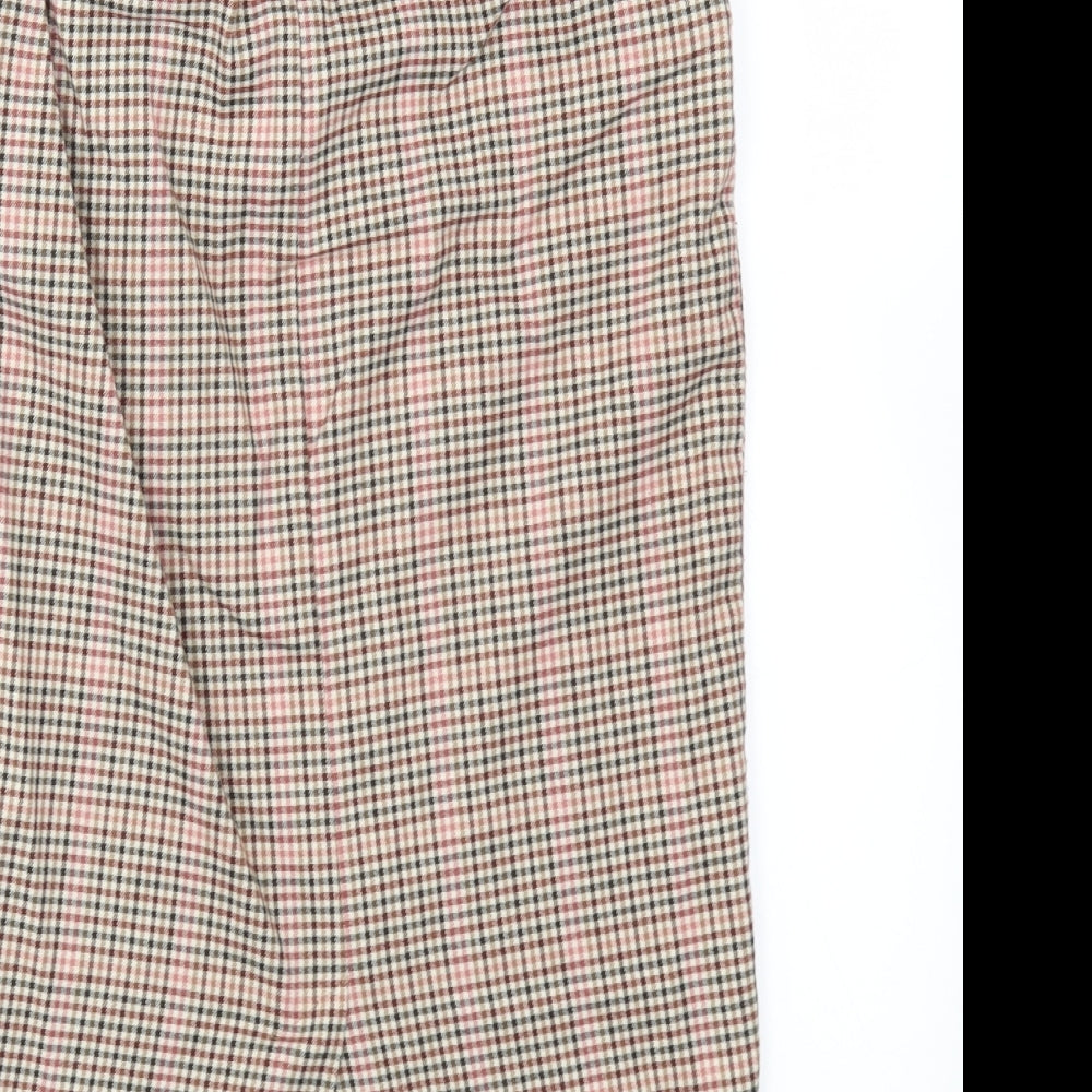 NEXT Womens Pink Check  A-Line Skirt Size 6