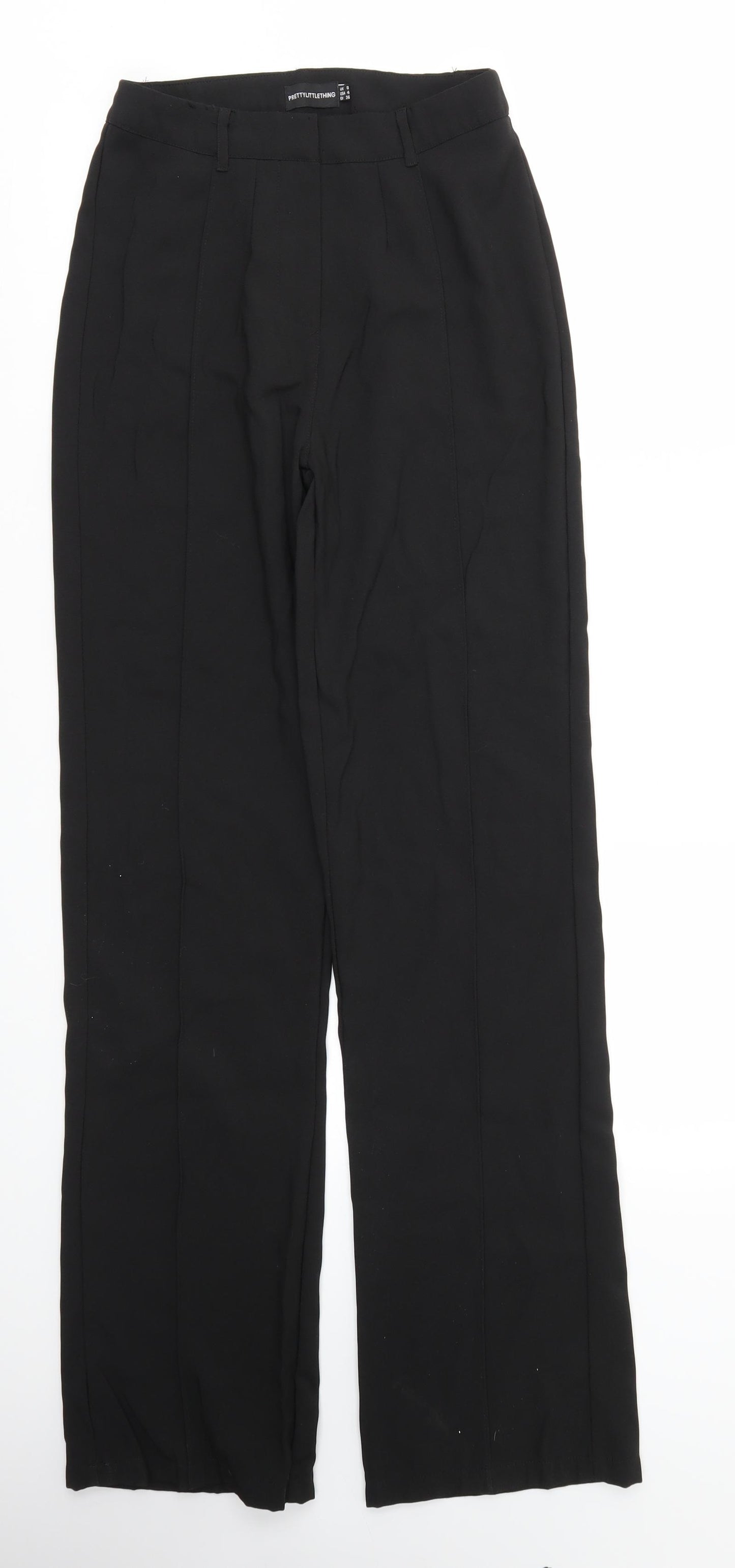 PRETTYLITTLETHING Womens Black   Trousers  Size 8 L33 in