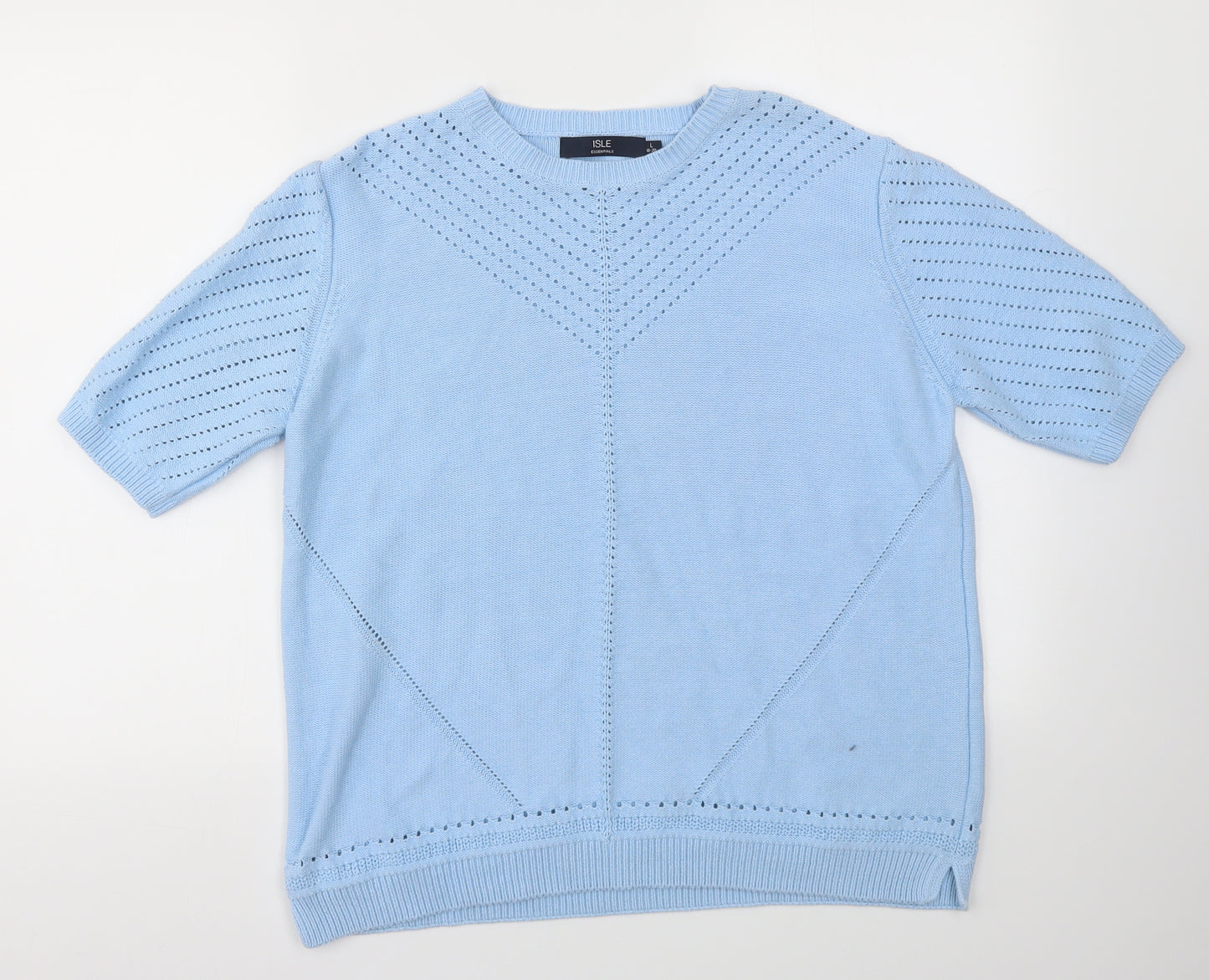 ISLE Womens Blue   Pullover Jumper Size L