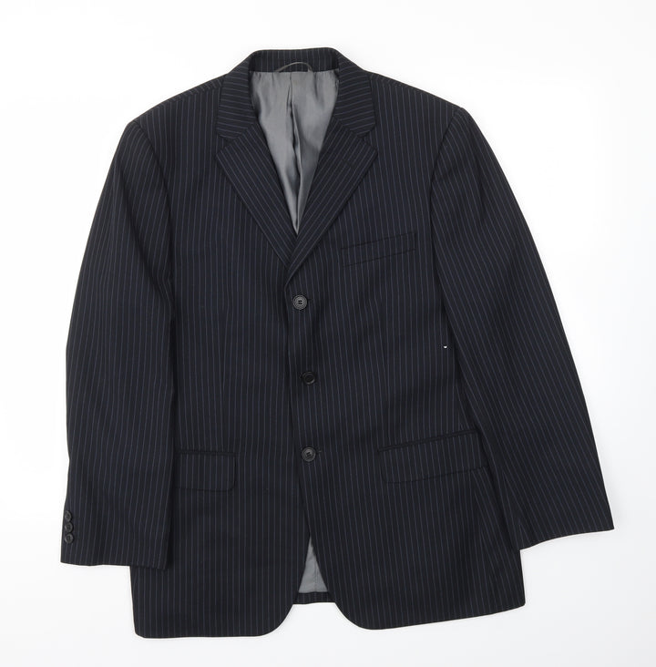 BHS Mens Blue Striped Jacket Blazer Size 40