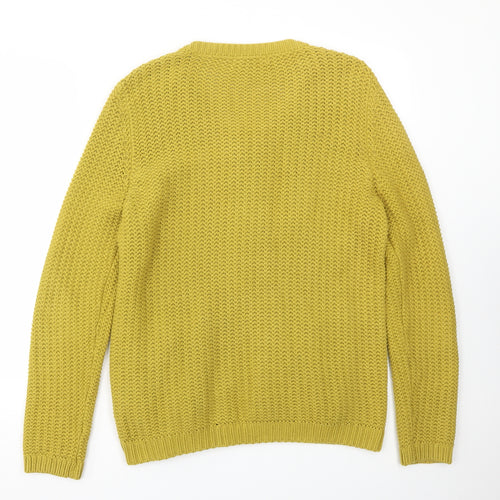 M&S Womens Yellow   Full Zip Jumper Size 16