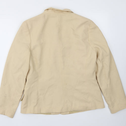 Preworn Womens Beige   Jacket Blazer Size 14