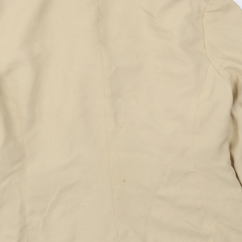 Preworn Womens Beige   Jacket Blazer Size 14
