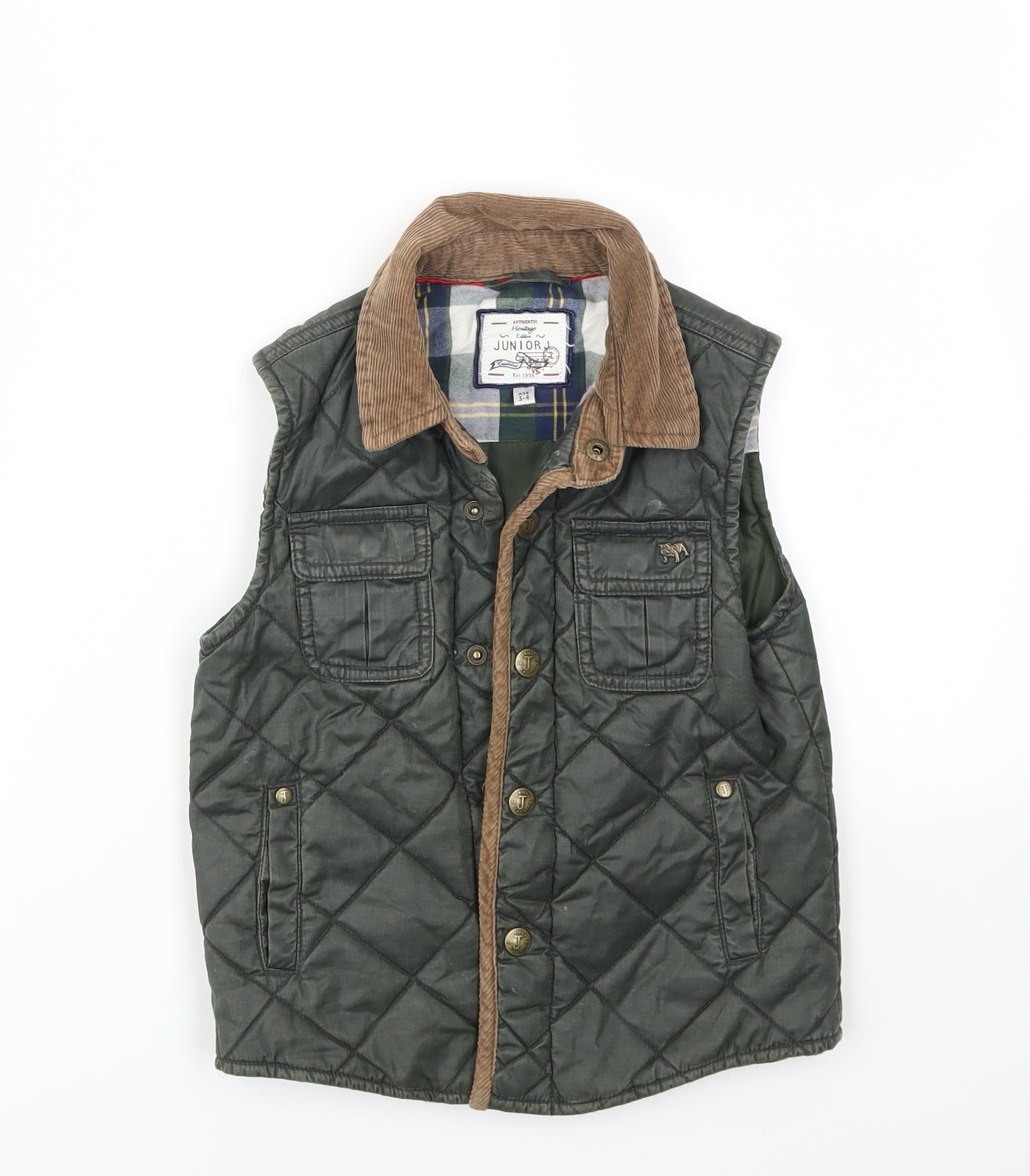 Debenhams Boys Green   Gilet Coat Size 3-4 Years