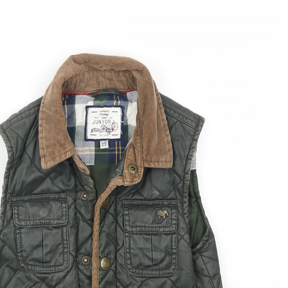 Debenhams Boys Green   Gilet Coat Size 3-4 Years