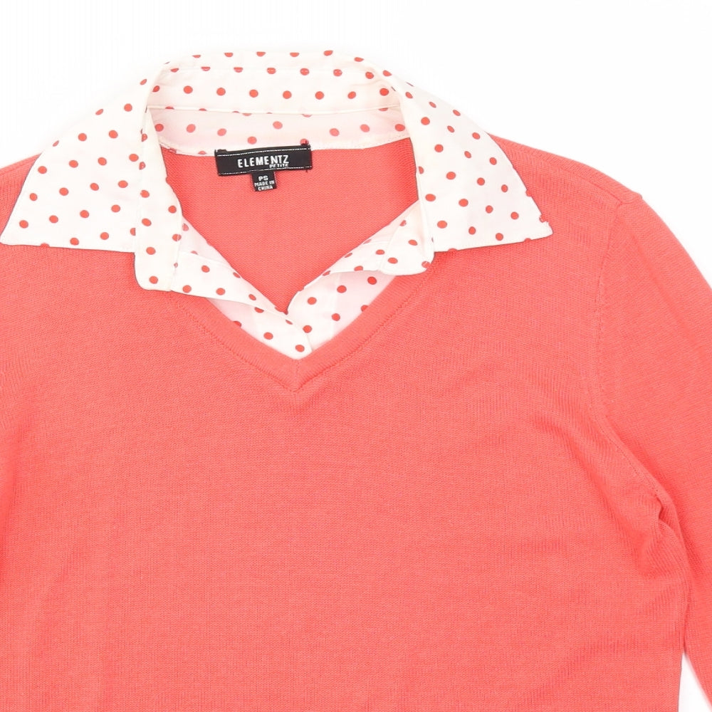 Elementz Womens Red   Pullover Jumper Size S